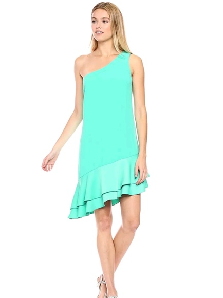trina turk one shoulder dress